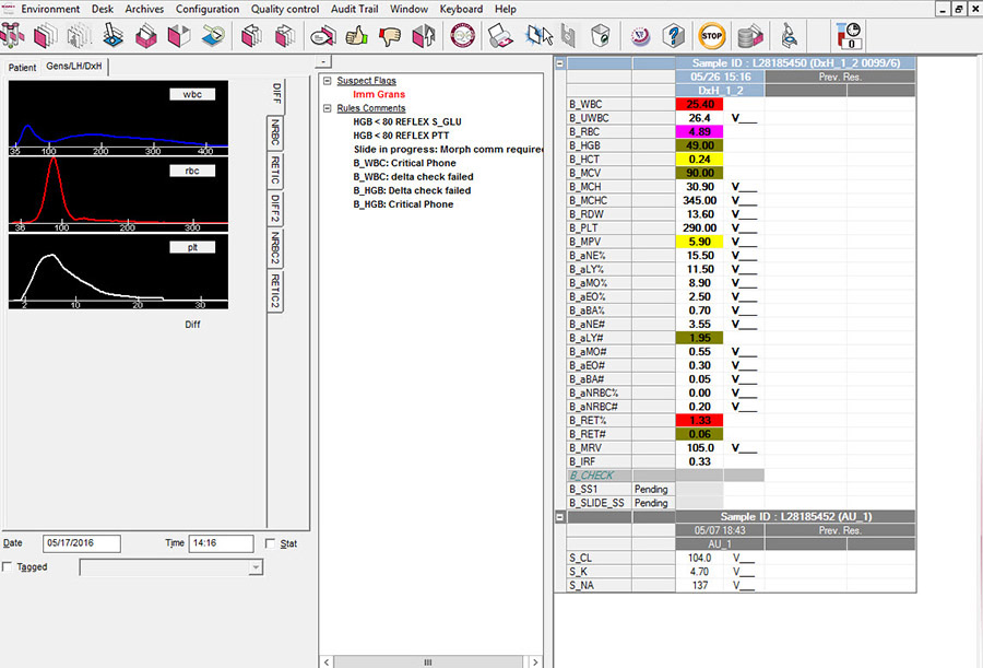 REMISOL Advance screenshot displaying results across diagnostic disciplines in a single unified view