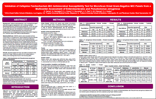 Validation of Cefepime-Taniborbactam MIC Antimicrobial Susceptibility Test for MicroScan Dried Gram-Negative MIC Panels from a Multicenter Assessment of Enterobacterales and Pseudomonas aeruginosa