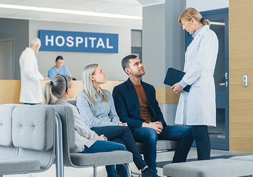 Hospital ER improves waiting time making a young couple happy.