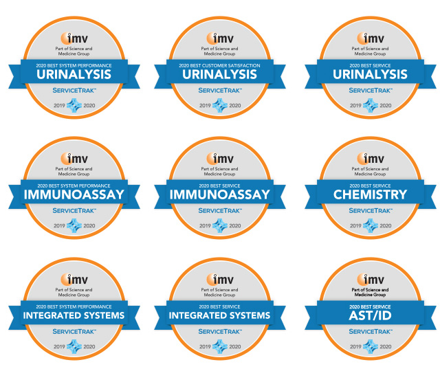 Beckman Coulter's Nine IMV ServiceTrak™ Clinical Laboratory Awards