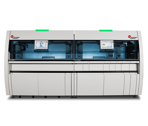 Close up front view of the input module oo the DxA 5000 Lab Automation System