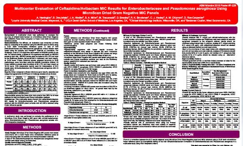2018 ASM Ceftazidime Avibactam Multicenter study 2018 ASM Ceftazidime Avibactam Multicenter study